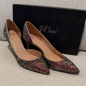 J. Crew Women's D’Orsay Pump in Glitter